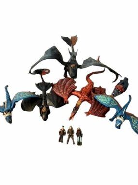 How To Train Your Dragon Action Figure Set - Dragons & Characters Detailed & Art